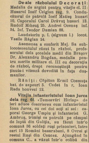 Drapelul (Lugoj), 4 martie 1915.